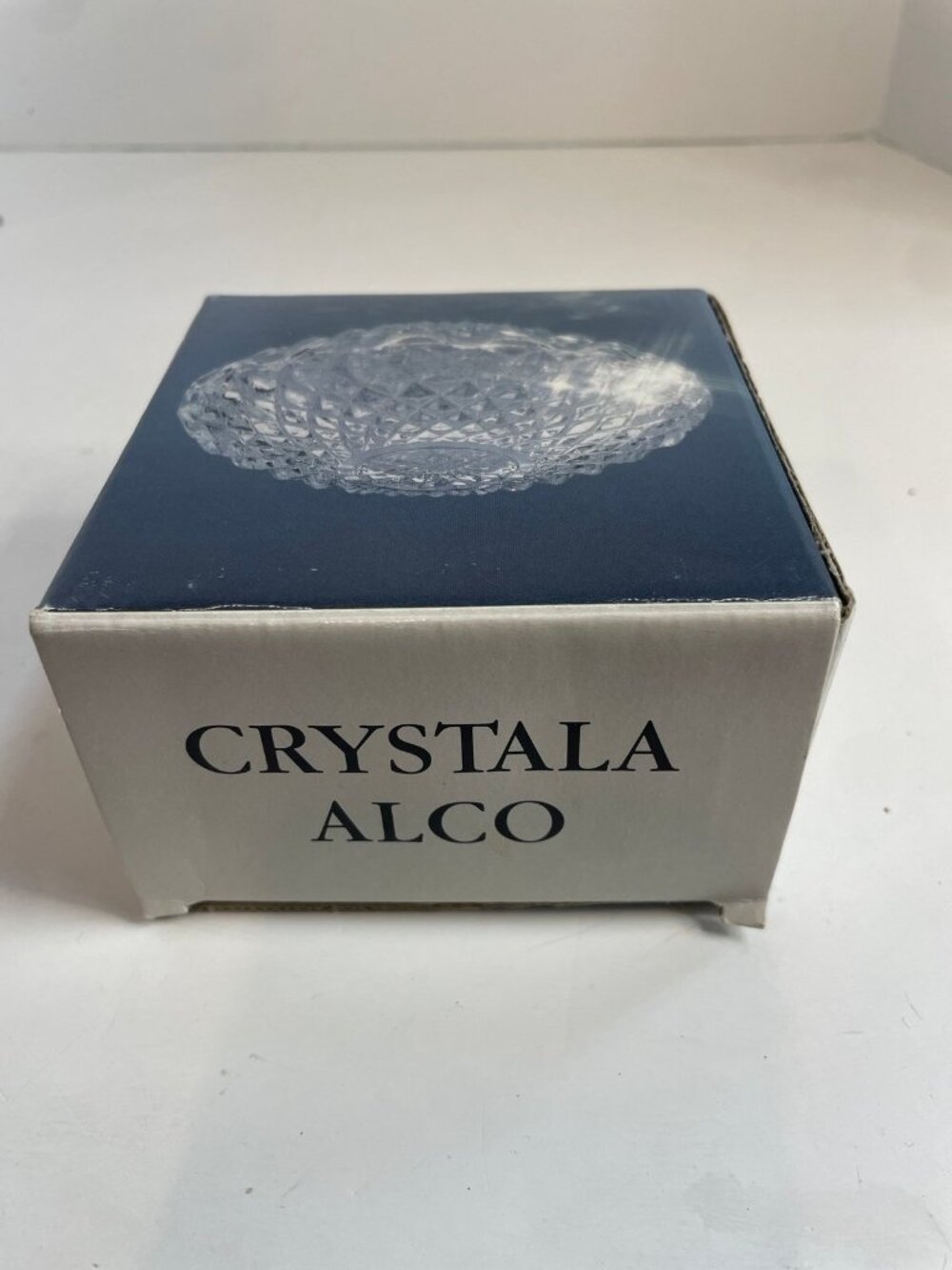 Vintage Crystala Alco Italy - 2 Ashtrays / Nut Dish / Candy Box